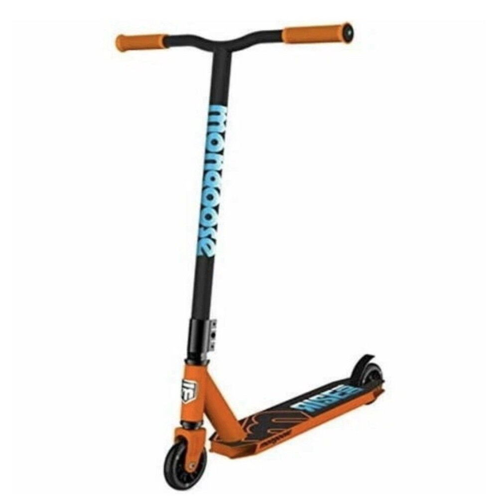 Mongoose Rise 100 Youth and Adult Freestyle Kick Scooter Orange/Blue